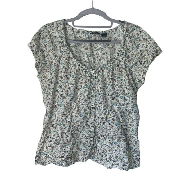 American Eagle Floral Short Sleeved Blouse - 14 - Picture 1 of 4